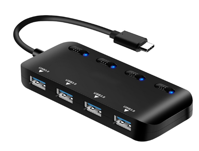 Hub de ports Usb3.04 pour une remorque haute vitesse quatre