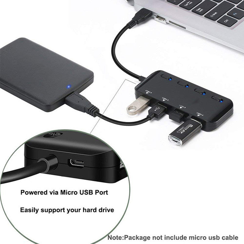 Hub de ports Usb3.04 pour une remorque haute vitesse quatre