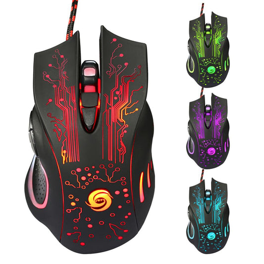 USB Wired Gaming Mouse 5500DPI Einstellbar 7 Tasten LED Hintergrundbeleuchtung Professionelle Gamer Mäuse Ergonomische Computer Maus für PC Laptop